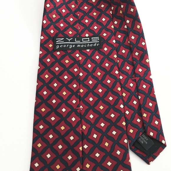 ZYLOS GEORGE MACHADO 100% Silk Neck Tie 57.5" x 4" - Picture 4 of 5